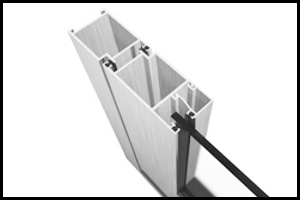 Холодная система на профиле СИАЛ с раздвижными дверьми