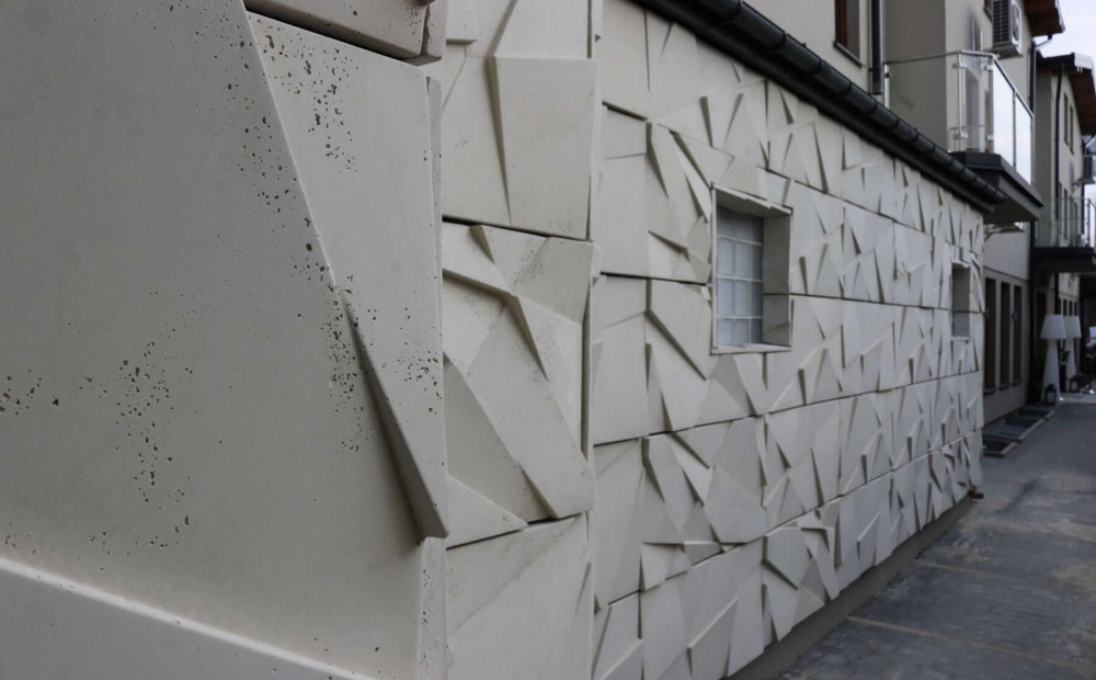 3D панели для цоколя из архитектуроного бетона