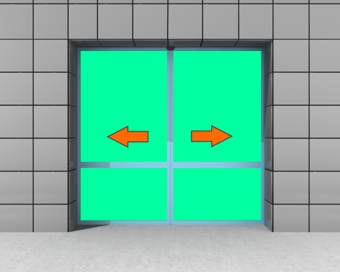 двустворчатые раздвижные двери