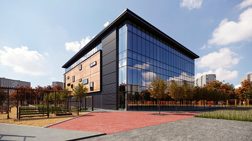 Фасад из алюминиевых композитных панелей