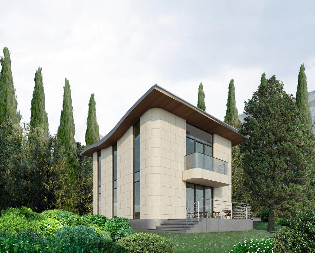 3D визуализация фасада дома